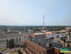 Marquette, Michigan from 6th floor of Landmark Inn