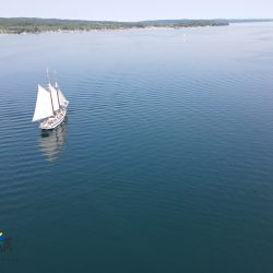 Sailboat in West Grand Traverse Bay