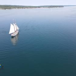 Sailboat in West Grand Traverse Bay