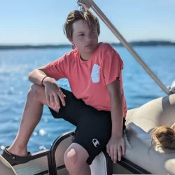 Summer boating on Long Lake in Traverse City, Michigan