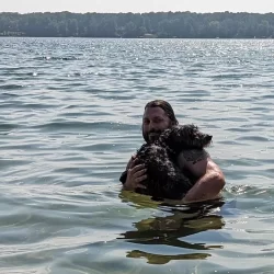 Summer boating on Long Lake in Traverse City, Michigan