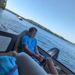 Summer boating on Long Lake in Traverse City, Michigan