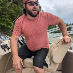 Summer boating on Long Lake in Traverse City, Michigan