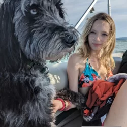 Summer boating on Long Lake in Traverse City, Michigan