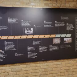 Timeline displayed in the Mercato at the Grand Traverse Commons