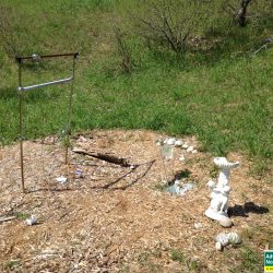 Random display on the trails at Grand Traverse Commons