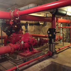 The mechanical room in the Tunnels at Grand Traverse Commons