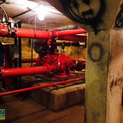 The mechanical room at the Tunnels at Grand Traverse Commons