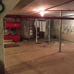 The mechanical room at the Tunnels at Grand Traverse Commons