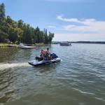Jet skiing on Lake Leelanau